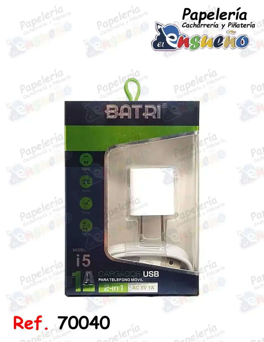 CARGADOR DE IPHONE BATRI AC 5V 2A