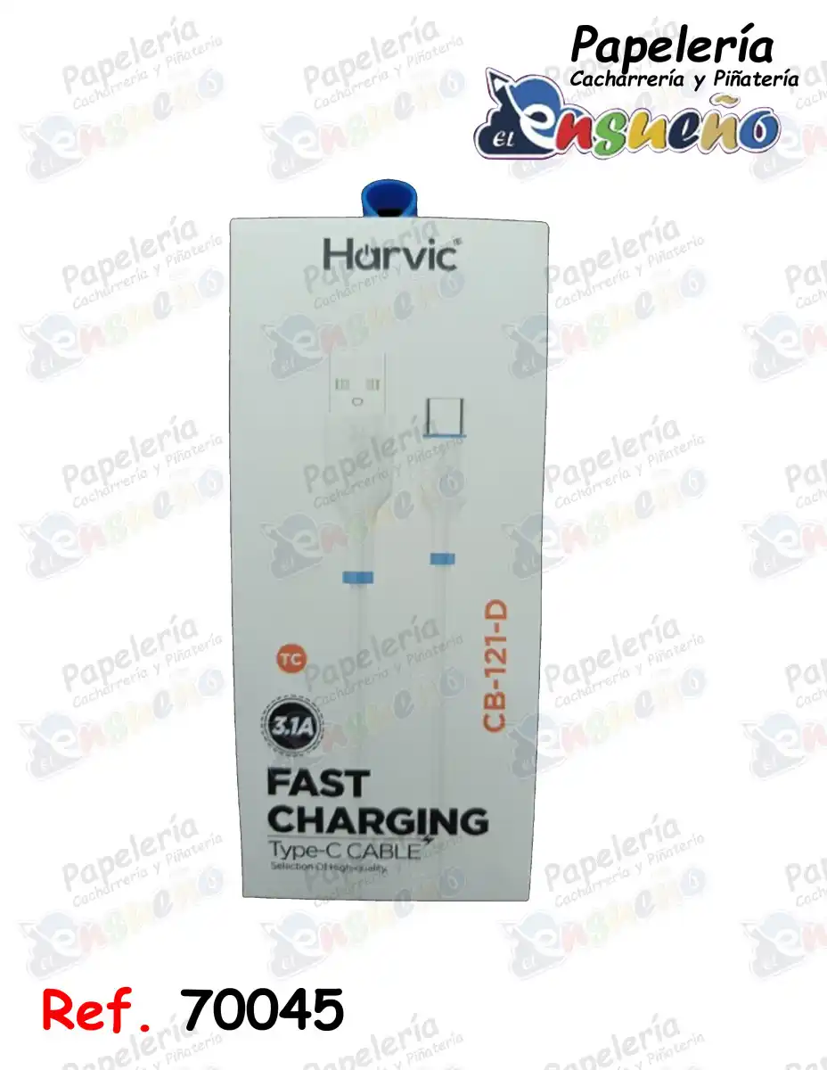 CABLE CARGA RAPIDA TIPO C HARVIC CB-121-D