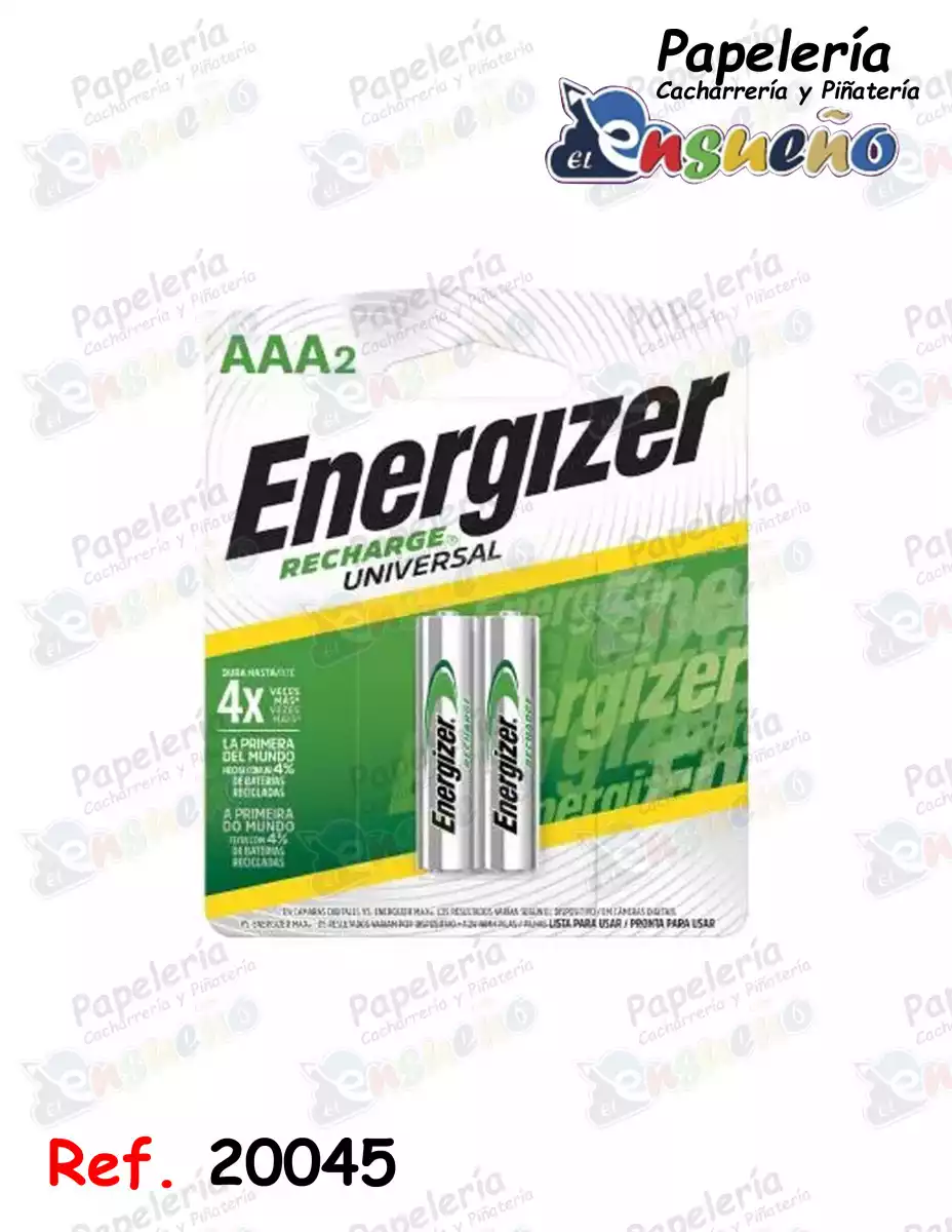 PILA ENERGIZER AAA RECARGABLE *2