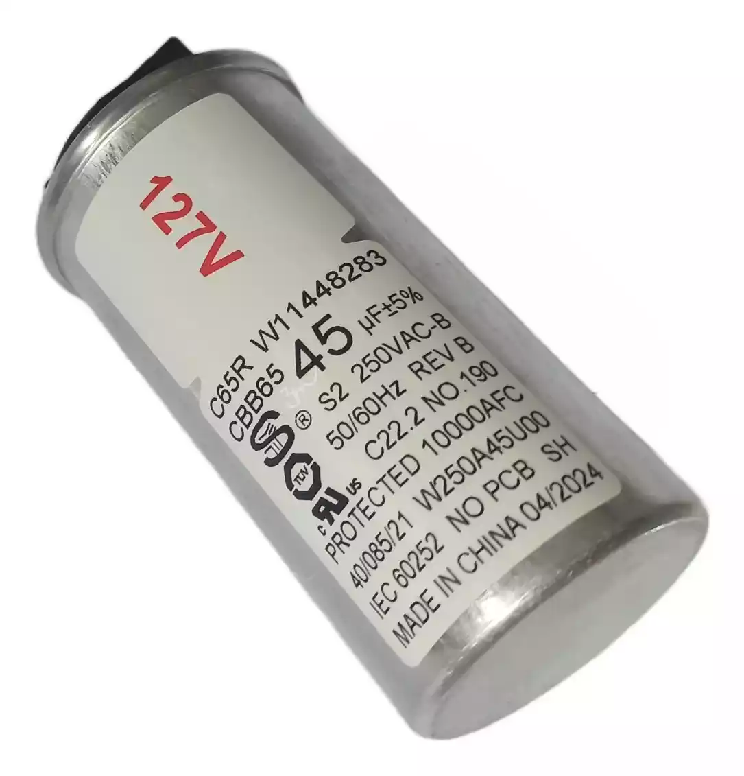 CAPACITOR 45 UF GRIS HACEB/WHIRPOOL