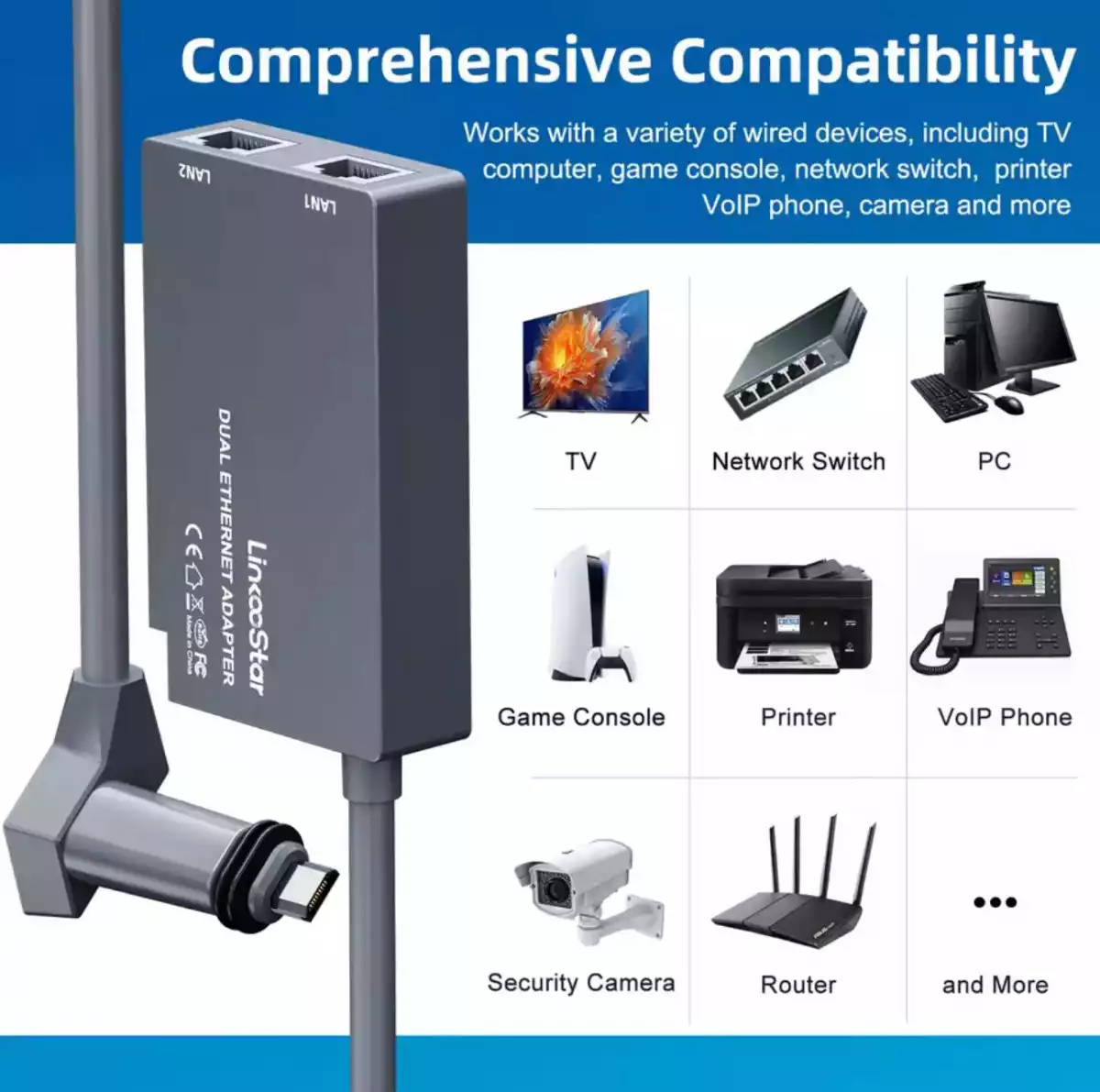 ADAPTADOR DE PUERTO ETHERNET PARA STARLINK GENERACION 2 V2