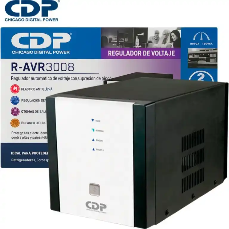 ESTABILIZADOR CDP R-AVR3008 120V 60HZ 1500W SURGI