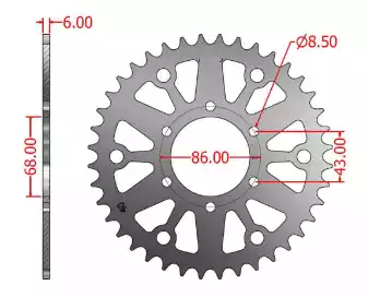 Sprocket 300DS/AC - 40D/520 Rp