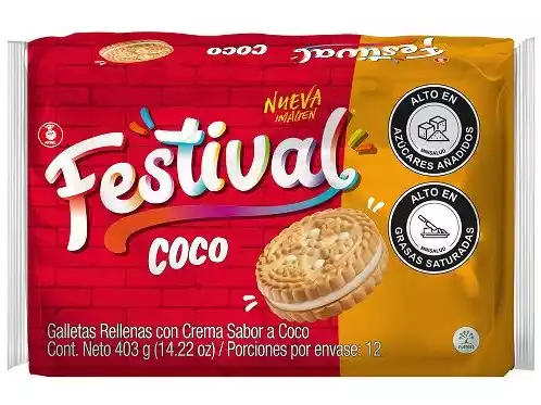 GALLETA FESTIVAL COCO 12 PAQUETE X4