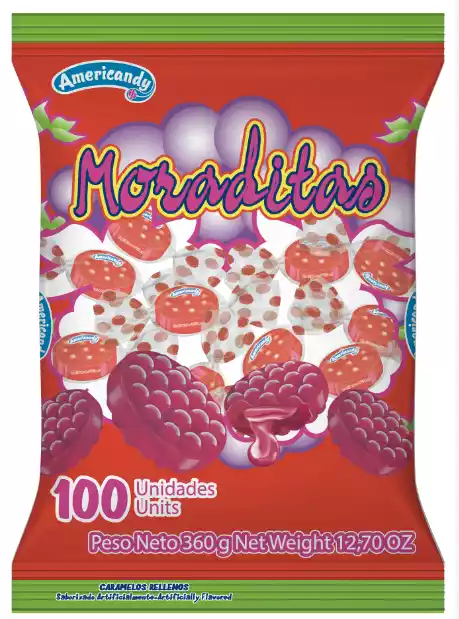 CARAMELO MORADITAS AMIRICANDY X100