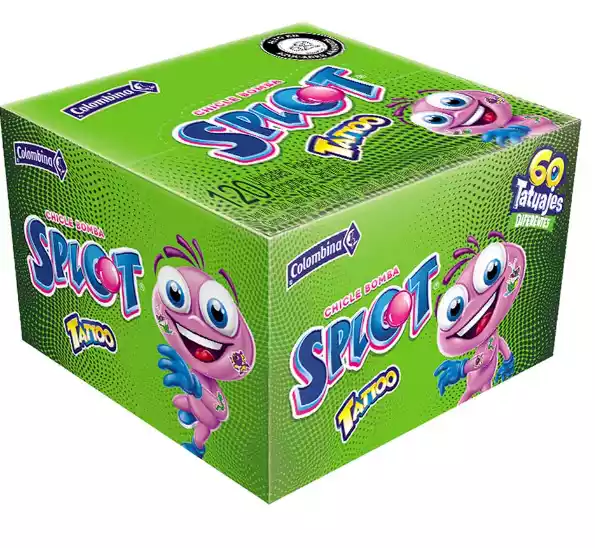 SPLOT TATOO SURTIDO CHICLE X120