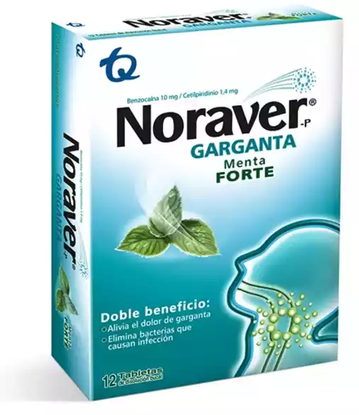 NORAVER GARGANTA MENTA FORTE TABLETA