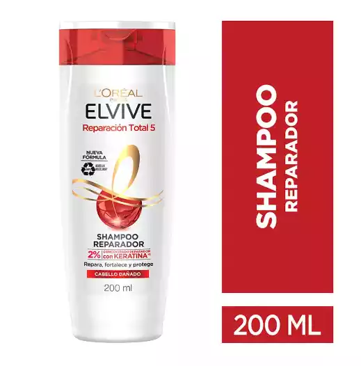 SHAMPOO ELVIVE LOREAL REPARACION TOTAL 5 CABELLO DAÑADO 200ML