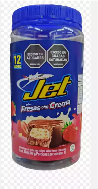 CHOCOLATINA JET FRESA CON CREMA PAQUETE 12