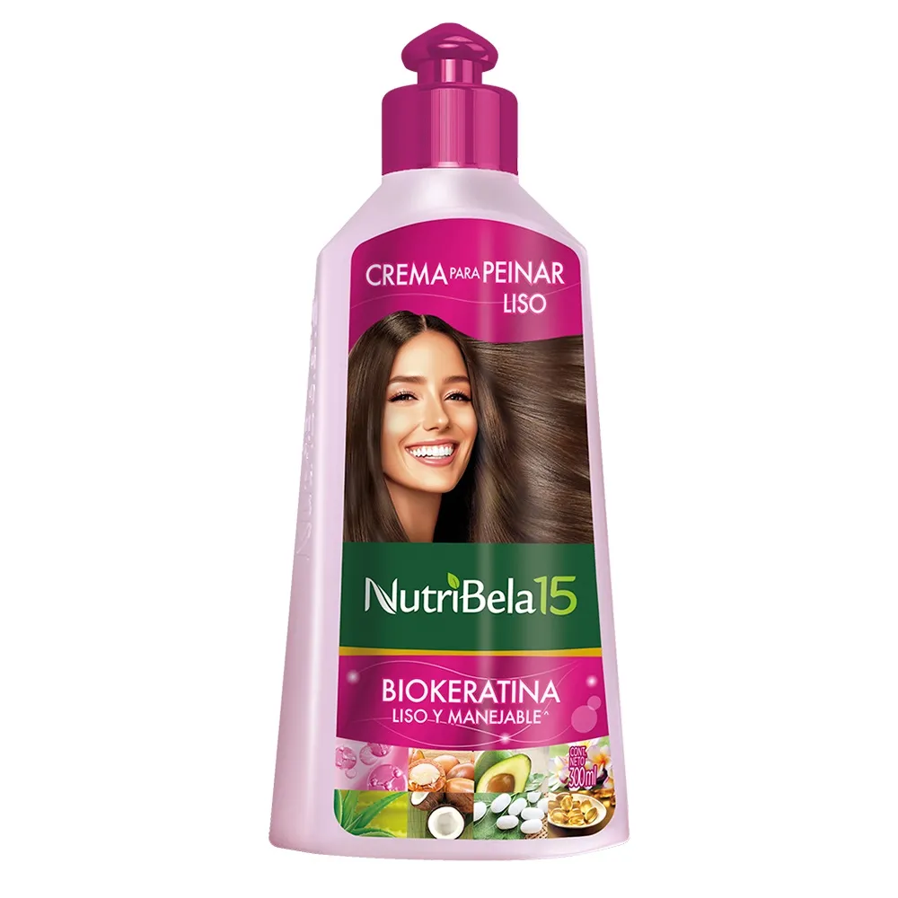 CREMA PARA PEINAR LISO NUTRIBELA15 BIOKERATINA LISO 300ML