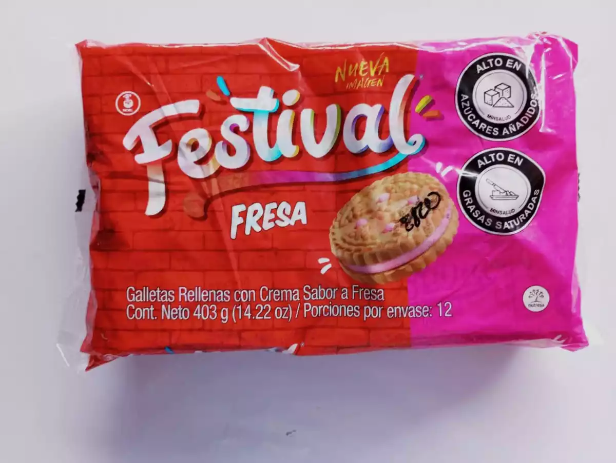 GALLETA FESTIVAL FRESA 12 PAQUETE X4