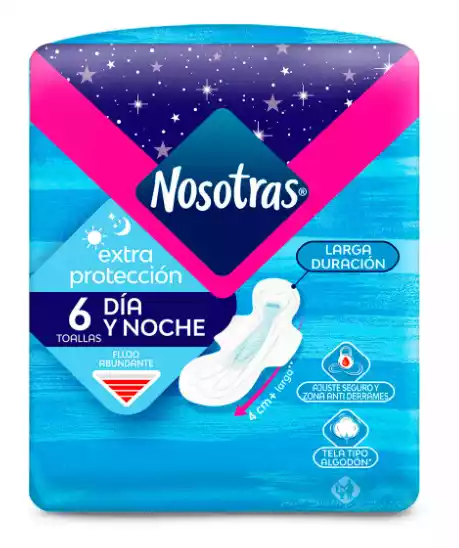 TOALLAS HIGIENICAS EXTRA PROTECCION NOSOTRAS X6